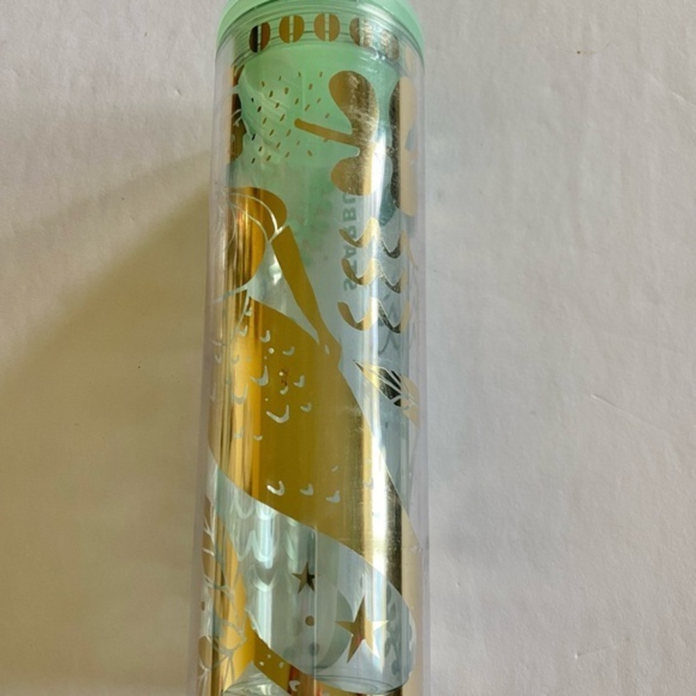 Starbucks 2021 release golden mermaid skinny tumbler